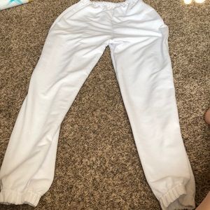 White sweatpants